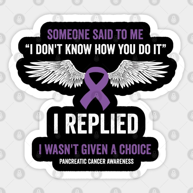 pancreatic cancer awareness - purple ribbon awareness month Sticker by Merchpasha1